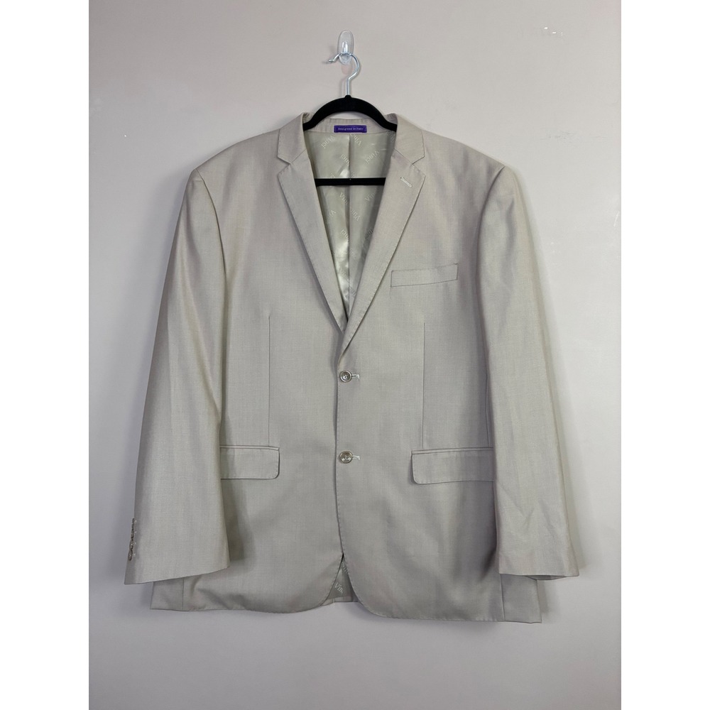 Vinci Mens Tan Two Button Blazer Regular Fit Suit Jacket Size 50R Designed Italy